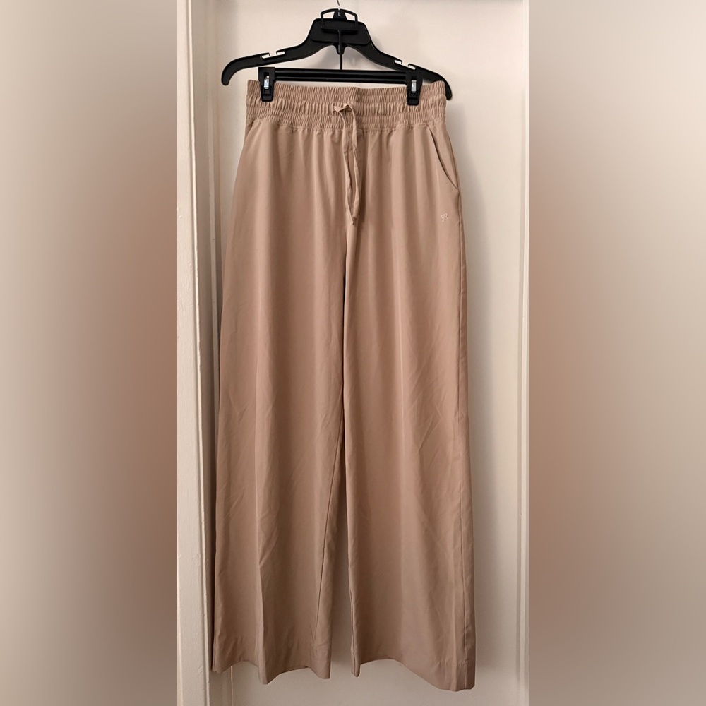 Tan Wide-Leg Pants
